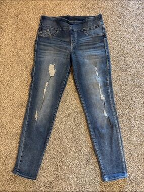Rock & Republic Distressed Dark Blue Women's Jeggings